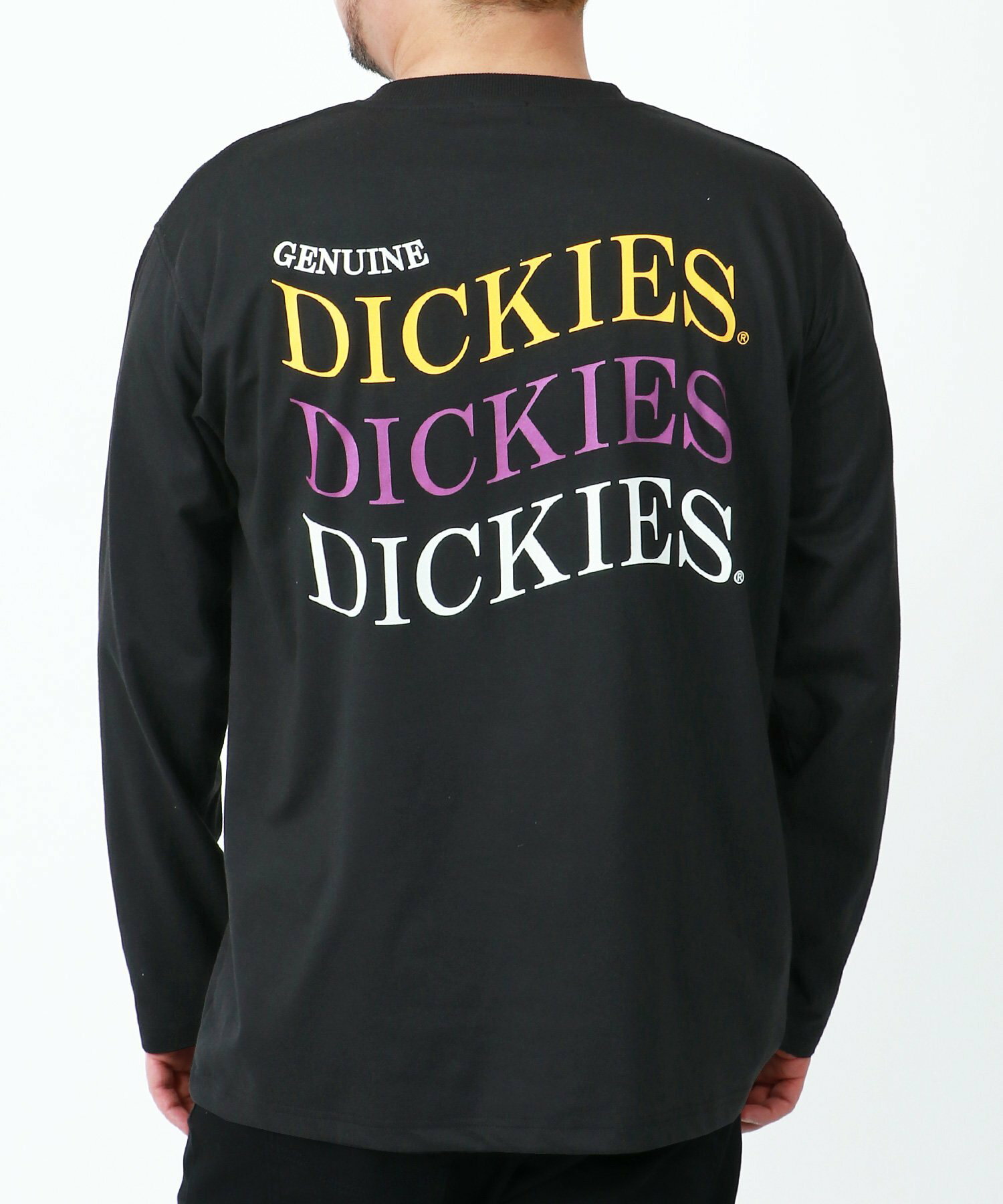 GENUINE Dickies Tシャツ メンズ 大きいサイズ 長袖 バック ロゴ プリント
